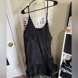 black flapper dress